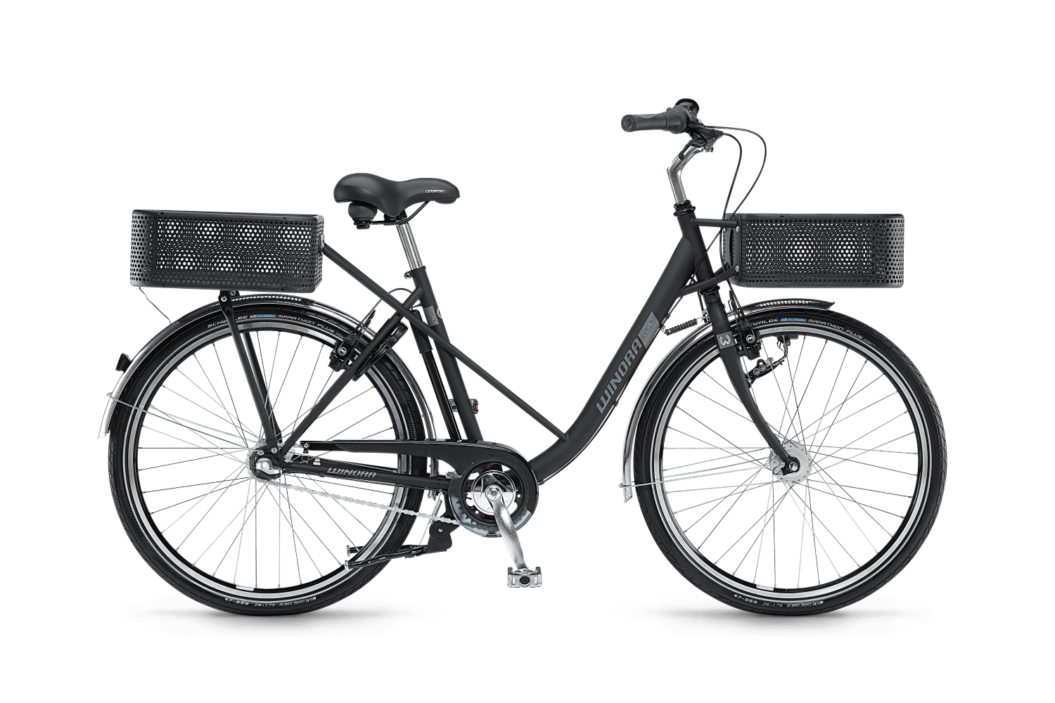 Fahrrad Comfort Winora Load / Schwarz matt
